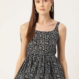 FERANOID Floral Print Pure Cotton Peplum Top-picture-58