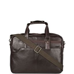 Hidesign Men Brown Solid Laptop Leather Bag-22