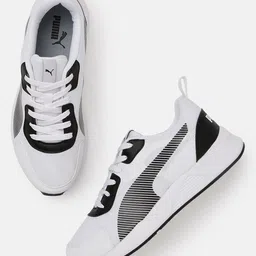 Puma Men White & Black Colourblocked IDP Sneakers-24