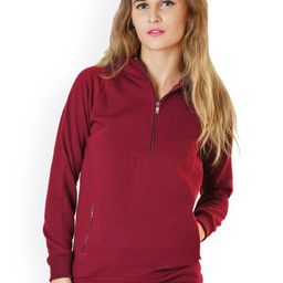 Belle Fille Maroon Hooded Sweatshirt-23