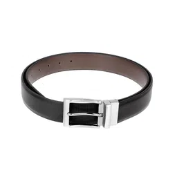 amicraft Men Black & Brown Reversible Textured Belt-picture-9