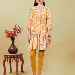 Anouk Printed Pure Cotton Above Knee Kurta-image-84