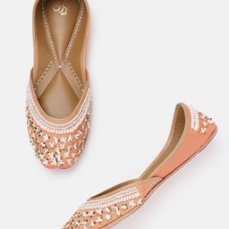House of Pataudi Women Embellished Ethnic Mojaris-16