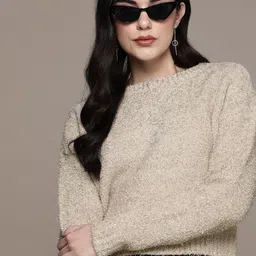 bebe Brighter Basics Shimmery Detail Drop Shoulder Sleeves Pullover-image-8