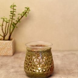 Unravel India Olive Green Handcrafted Aroma Diffuser in Soap Stone-52