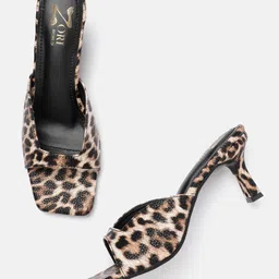 ZORI WORLD Animal Printed Party Slim Heeled Sandals-41