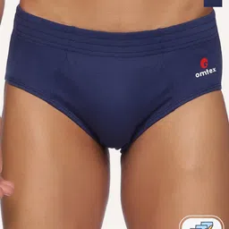 Omtex Men Pack Of 2 Blue Solid Basic Briefs-10