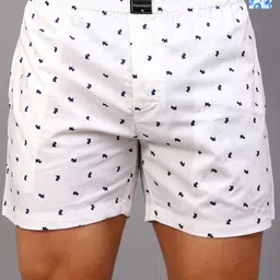 TOFFCRAFT Pack Of 2 Printed Cotton Boxers BOXR2_WHT_AQUA_M-picture-7