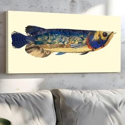 Art Street Blue & Cream Arowana Marlin Painted Wall Art-image-28