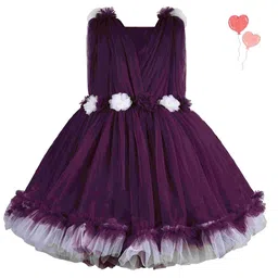 Wish Karo Girls Square Neck Fit & Flare Knee Length Dress-picture-15