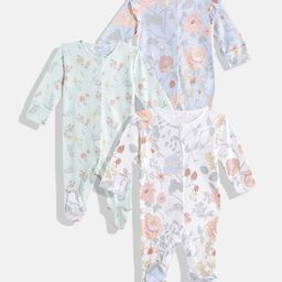 NEXT Set of 3 Infant kids Floral Print Pure Cotton Sleepsuit-picture-37