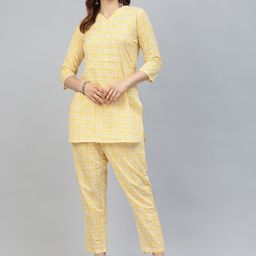KALINI Ethnic Motifs Printed Pure Cotton Co-Ords-picture-26
