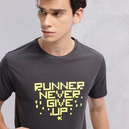HRX by Hrithik Roshan Typography Printed Running T-shirt-image-69