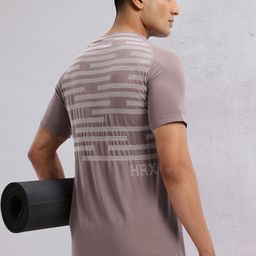 HRX by Hrithik Roshan Men Printed Rapid-Dry Yoga T-shirt-image-100