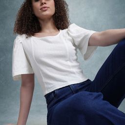 The Roadster Life Co. Textured Bell Sleeves Regular Top-picture-11