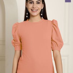 Tromko Women Pack Of 2 Puff Sleeve Regular & Peplum Top-picture-55