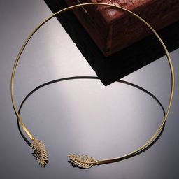 DressBerry Women Gold-plated Circular Minimal Necklace-49