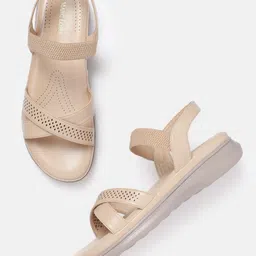 Marc Loire Women Open Toe Flats with Perforated Detail-85