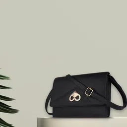 YESSBENZA Structured Sling Bag With Embellished Detail-image-6