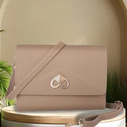 YESSBENZA Structured Sling Bag With Embellished Detail-picture-2