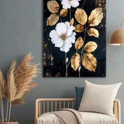 999Store Black & White Floral and Botanical Canvas Wall Art-image-10