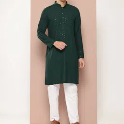See Designs Men Embroidered Sequinned Kurta with Pyjamas-picture-50