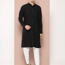 See Designs Men Embroidered Sequinned Kurta with Pyjamas-picture-48