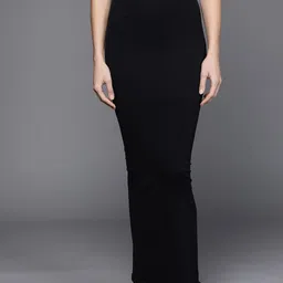 Inddus Women Black Solid High Compressed Seamless Instant Slimming Saree Shapewear-image-32
