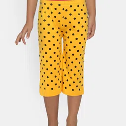 SINI MINI Girls Yellow & Black Printed Regular Fit Capris-image-69