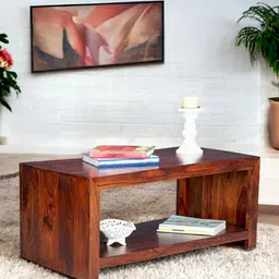 Ikiriya Brown Rectangle Wood Contemporary Coffee Table-image-7