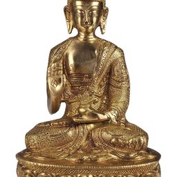 Exotic India Gold Toned Tibetan Buddhist God Idol Showpiece-image-70