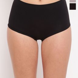 La Intimo Women Pack of 3 Cotton Solid Boyshort Briefs-image-75