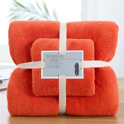 AUGEN Orange & Pink 2 Pieces 500 GSM Cotton Bath Towels-picture-11