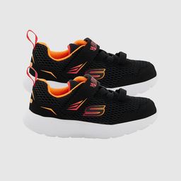 Skechers Kids-Boys Black & Orange Woven Design Sneakers-image-45
