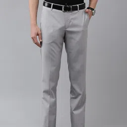 Arrow Men Checked Original Tapered Fit Formal Trousers-image-38