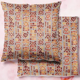ArtzFolio Multicoloured Set of 2 Square Cushion Covers-18