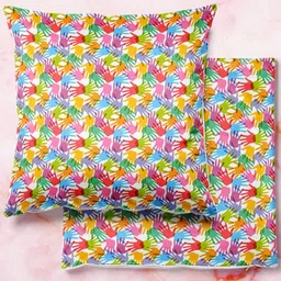 ArtzFolio Multicoloured Set of 2 Square Cushion Covers-10