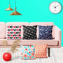 ArtzFolio Multicoloured Set of 5 Square Cushion Covers-image-104