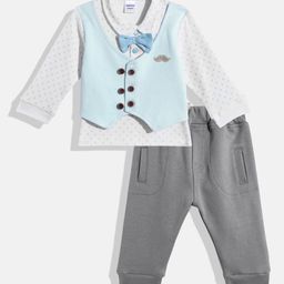 Moms Love Infant Boys Pure Cotton T-shirt With Joggers-image-16