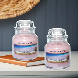 YANKEE CANDLE Set Of 2 Pink Sands Scented Jar Candles-45