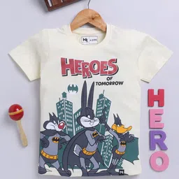 YK X Minute Mirth Boys Looney Tunes Graphic Printed Pure Cotton T-shirt-image-8