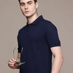 Moda Rapido Men Solid Polo Collar T-shirt-image-14