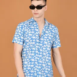 Boholyfe Men Comfort Floral Opaque Printed Casual Shirt-image-36