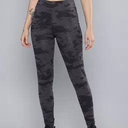 Domyos By Decathlon Women Camouflage Print Slim Coupe Fit Fitness Gym Tights-image-8
