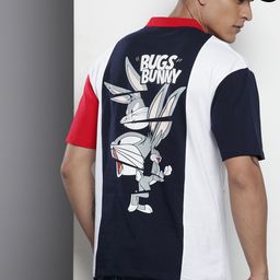 The Indian Garage Co Bugs Bunny Printed Drop-Shoulder Sleeves Pure Cotton Boxy T-shirt-picture-1