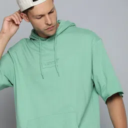 Levis Pure Cotton Brand Logo Induced Hooded Sweatshirt-image-2
