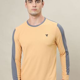 Technosport SS'24 Colourblocked Round Neck Long Sleeves Antimicrobial Slim Fit T-shirt-picture-15