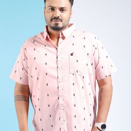 HARDSODA Plus Size Conversational Printed Casual Shirt-image-52