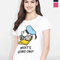 Fabflee Women Multicoloured 4 Printed Applique T-shirt-image-72