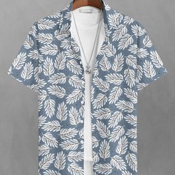 BULLMER Men Silver-Toned Straight Printed Casual Shirt-image-95